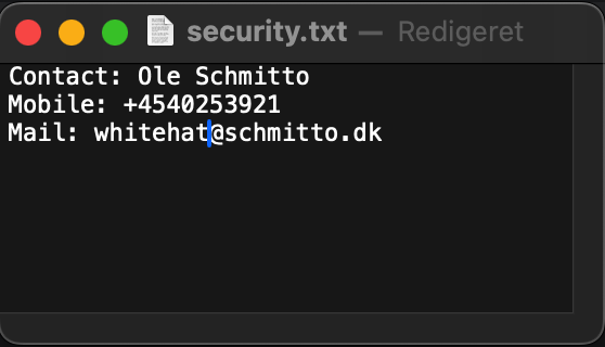 Security text simpel.
